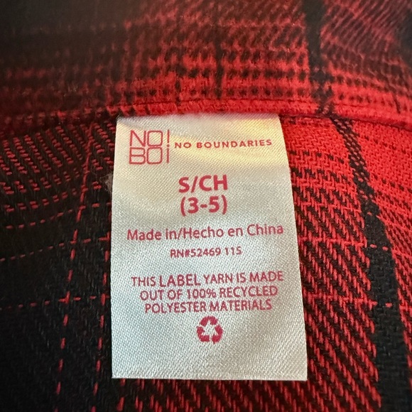 No Boundaries Red and Black Plaid Utility Shacket NWT size Small - Picture 4 of 10
